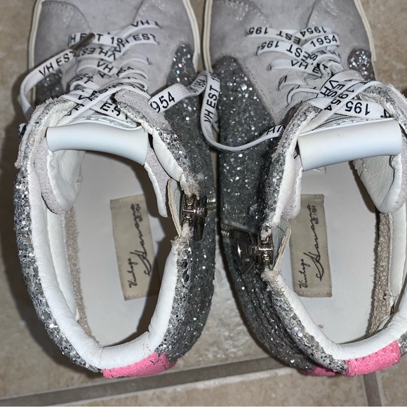 Vintage Havana Edith hi top silver glitter sneakers women’s shoes size 8 - Picture 11 of 13